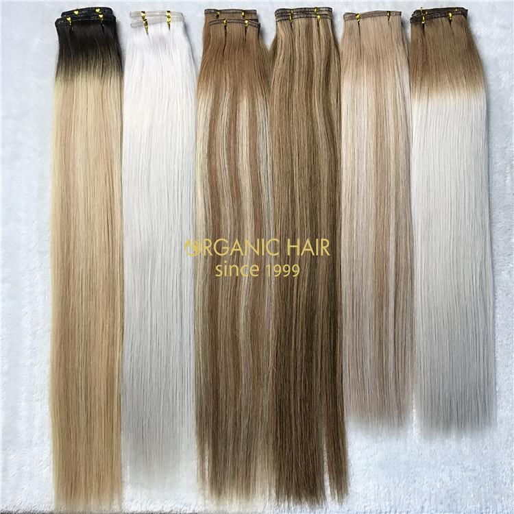 Human flat weft ombre color on sale X152